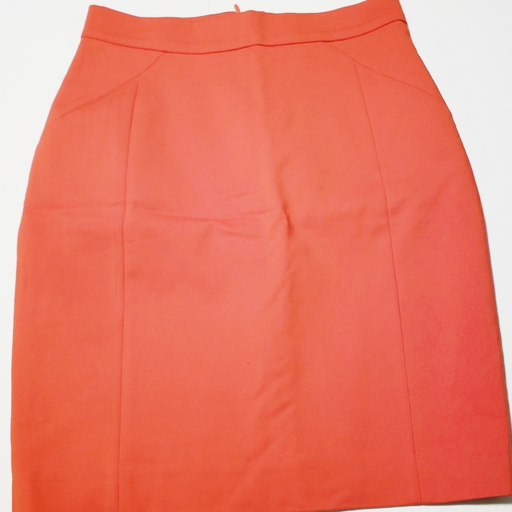 H&M red orange pencil skirt